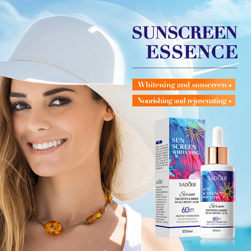 

SPF 60 Whitening And Sunseree Serum Long Lasting UV Protector Sunblock Moisturizing Anti-aging Repair Skin Protective Essence