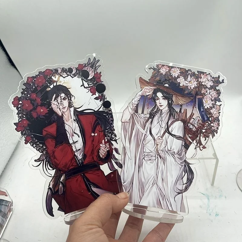 Tian Guan Ci Fu Tarjeta De pie 15cm Xie Lian Huacheng acrílico semanal cartelera decoración de escritorio llavero regalo para el mejor