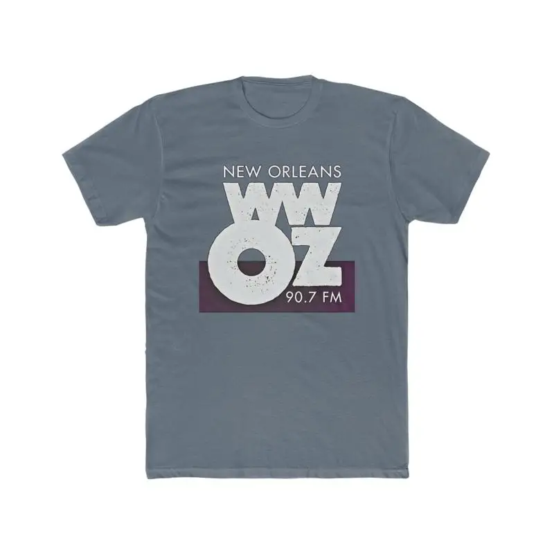 WWOZ New Orleans Jazz Music Station Men s Cotton Crew Tee