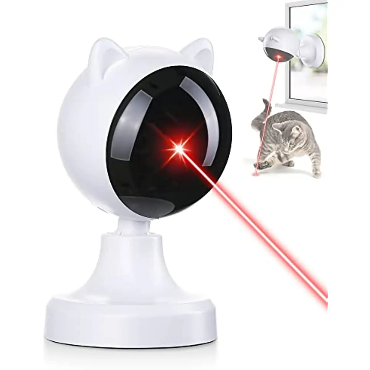 ATUBNAN Automatic Laser Cat Toys,USB Rechargeable,Interactive Cat Toy for Indoor Cats Kitty Kittens Dog,Multifunctional Cat Toy