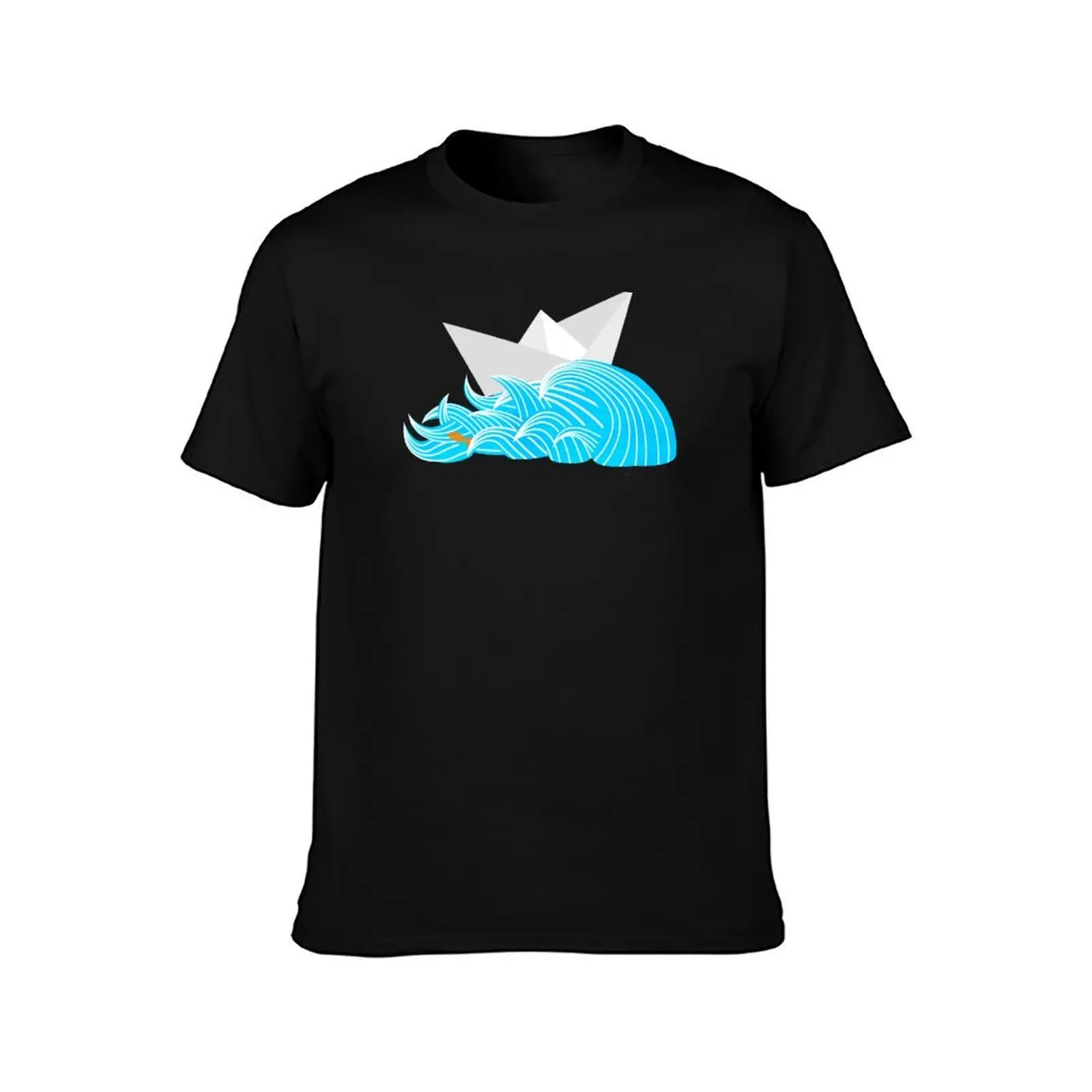 Sail Away T-Shirt, Summer Casual Cotton Tee, Oversized Streetwear Tops, Vintage Graphic Print, Loose Fit Short Sleeve