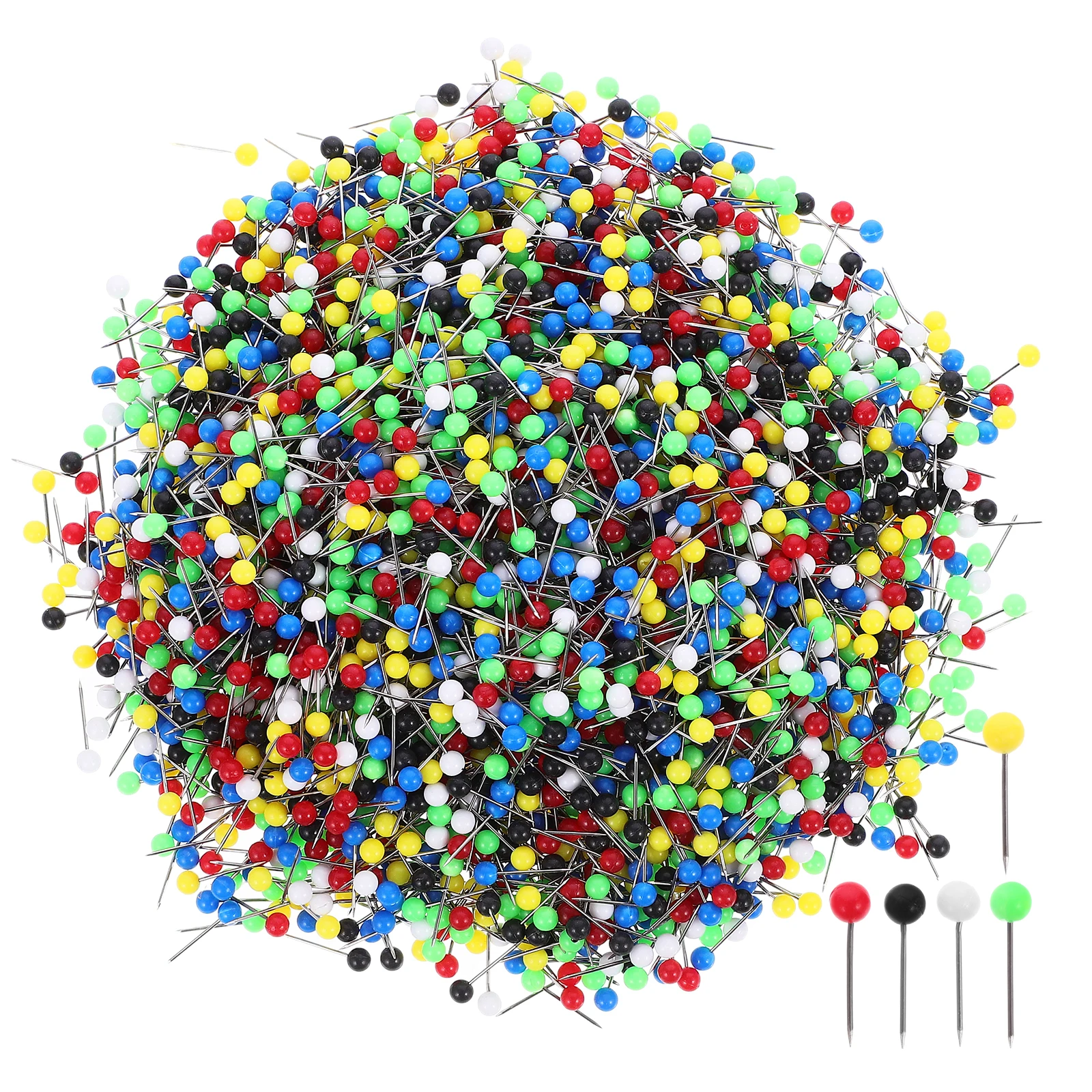 

5000pcs Thumbtacks Red Black White 1 8 Inch 4mm Wear Resistant Office Accessories Map Pins Pushpins Cork Board