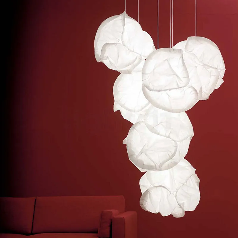 Belux Cloud pendant light White hanging light ball rice paper lampshade Kitchen Island Light Restaurant kids room Light