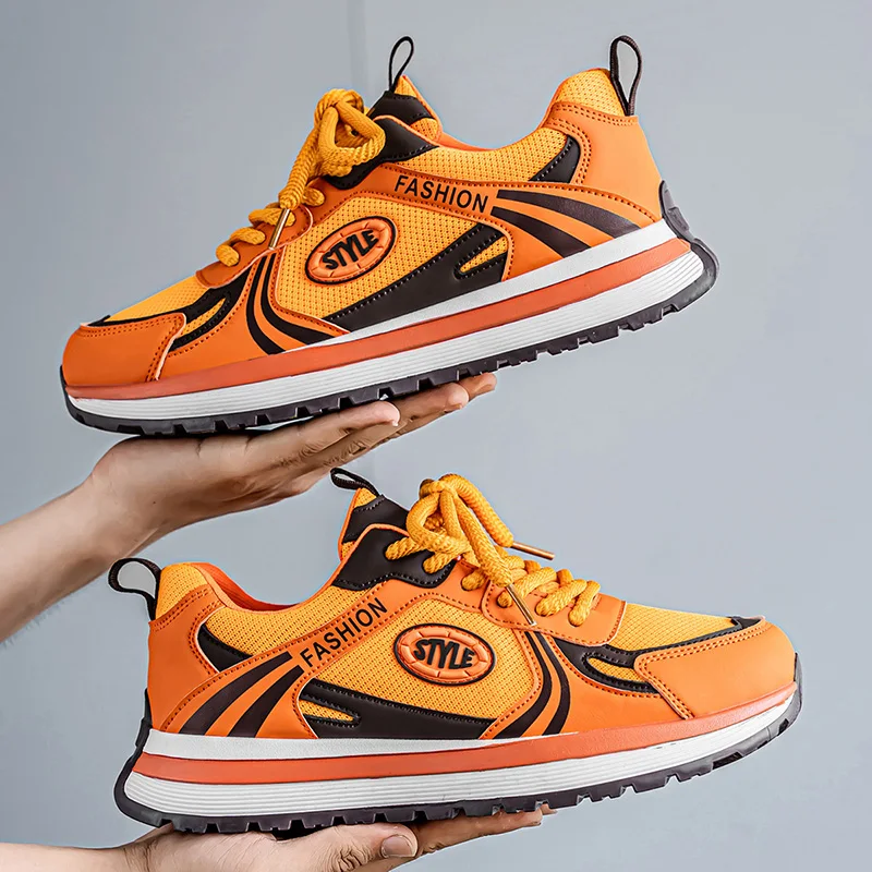 

Men's Shoes 2025 New Summer Mesh Breathable Versatile Casual Sports Shoes Student Soft Sole Lightweight Running Dad Shoes