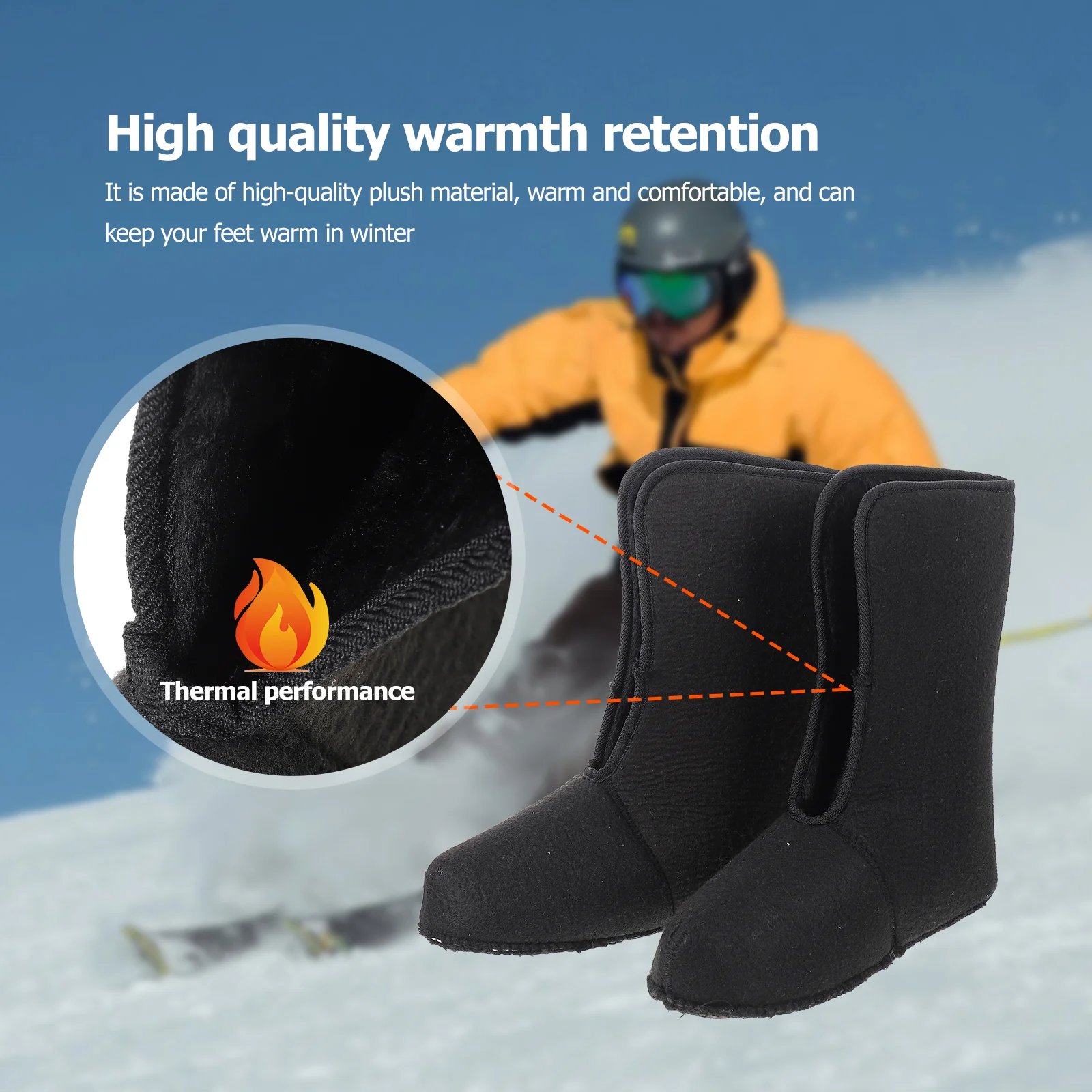 Boot Lining Winter Boots Inner Cover Men's Snow Thicken Comfortable Inside Plush Shoes Warmth Miss Thermal Socks