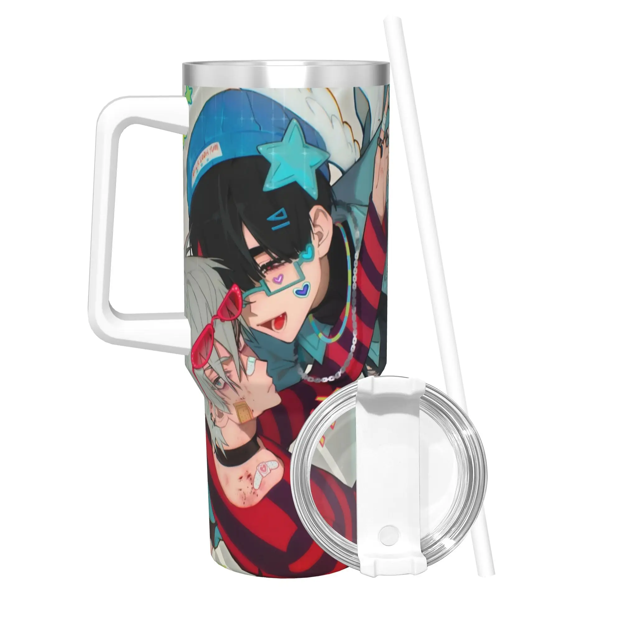 40OZ Stainless Steel Tumbler Aliens Stages Anime Thermal Mug  Portable Cold Drink Car Mugs Travelist Water Bottle