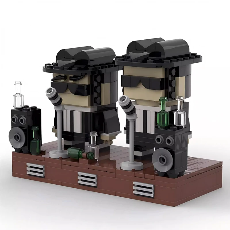 شخصيات الأكشن من بريكلينك بلوز براذرز بركس هيد وبلوز موبيل 1974 دودج موناكو سرعة المركبات مكعبات بناء السيارات ألعاب أطفال