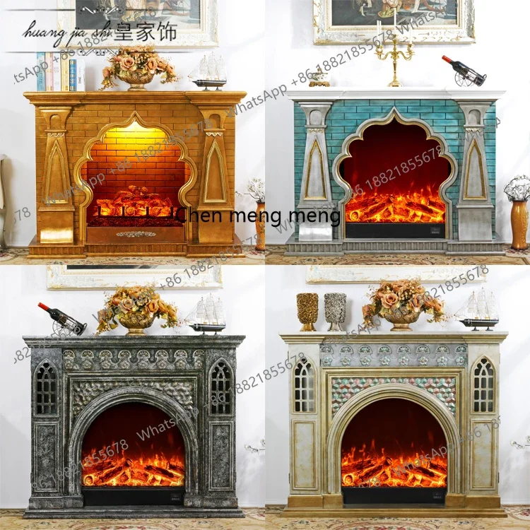 A07 lareira europeia simulação americana lareira de energia térmica armário decorativo lareira de madeira maciça rack