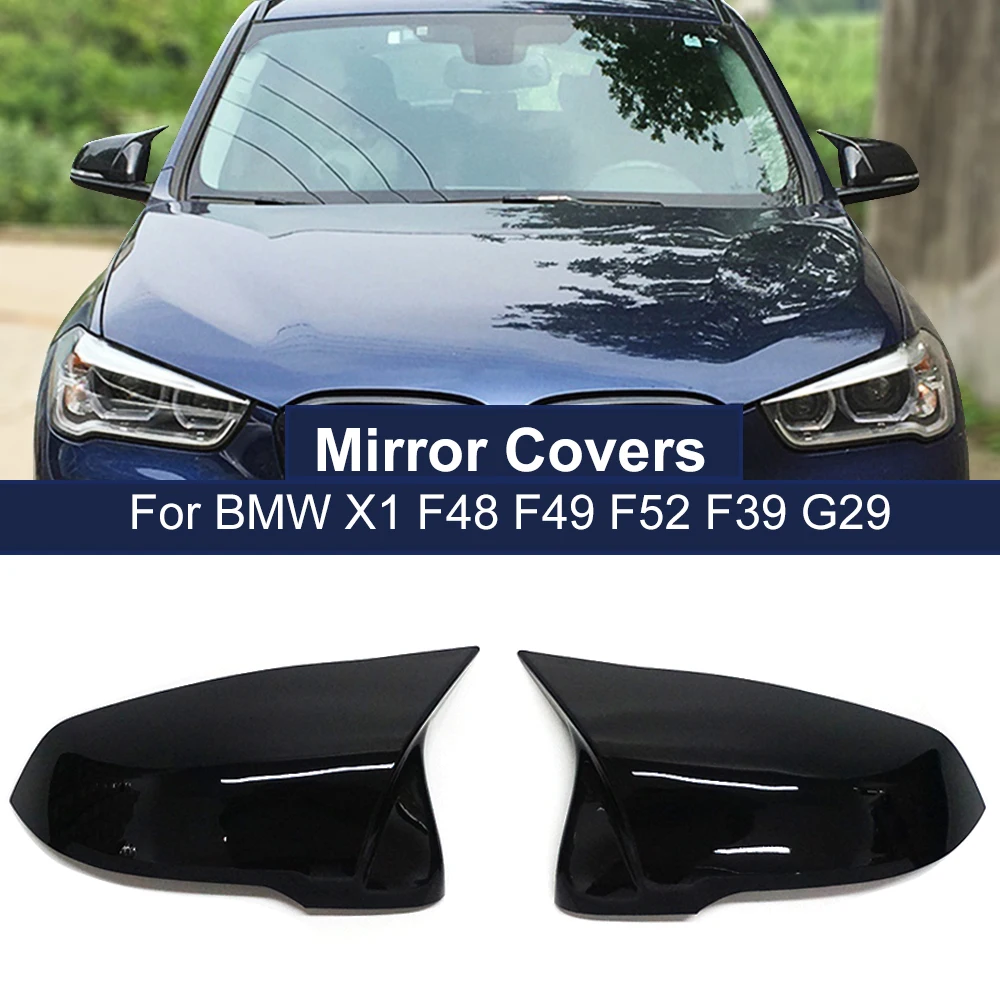 

One Pair Carbon Fiber Mirror Cover Cap For BMW X1 X2 F48 F49 F39 F44 F52 G29 2 Series Touring Door Side RearView Mirror Covers