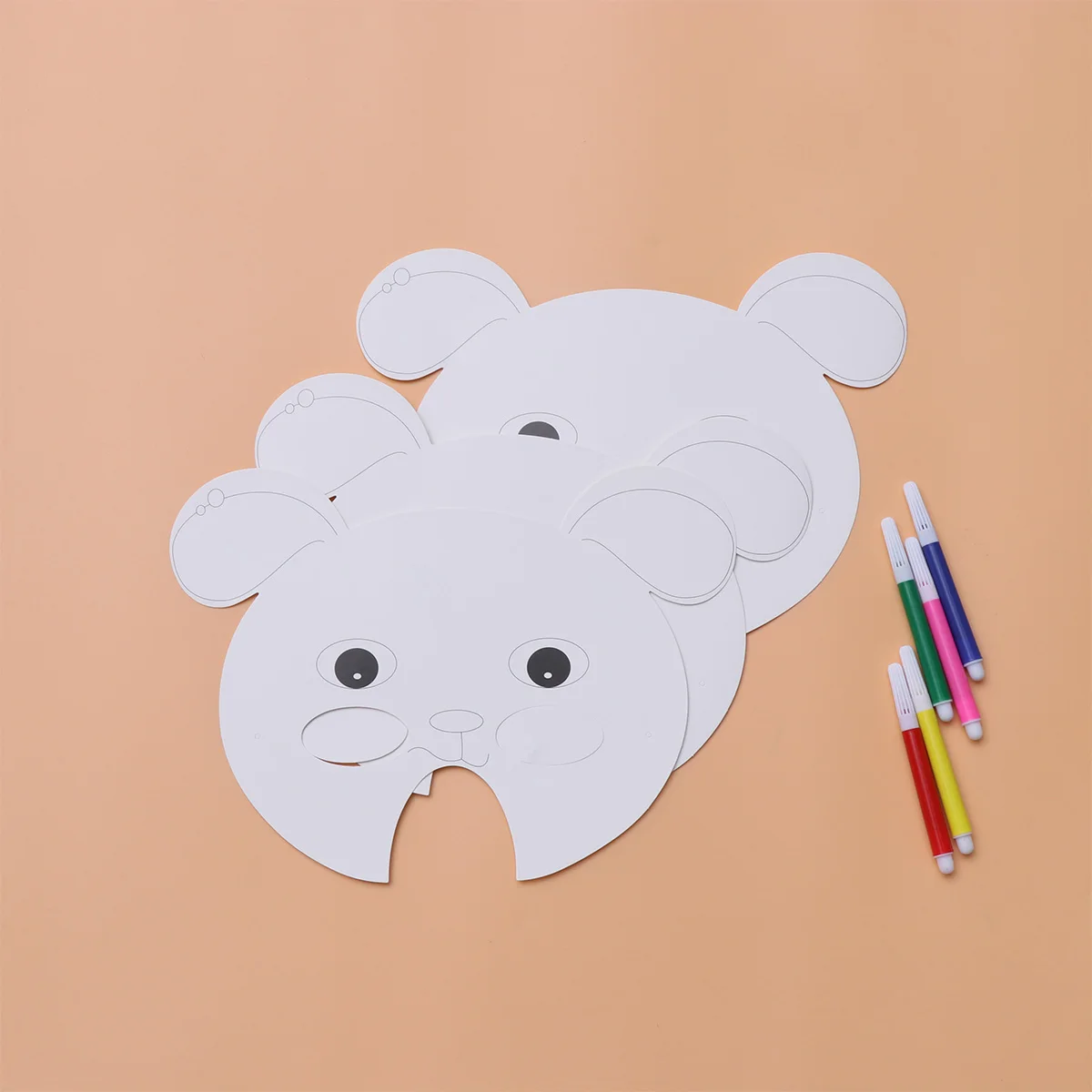 

15 Pcs Hand Painted Mask Kids Sheep Masks Blank Paintable Face Make up Lamb Craft Paper for Child