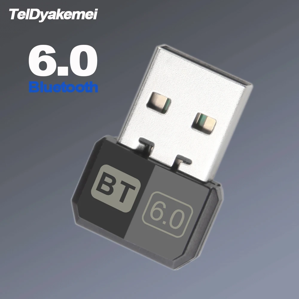 USB Bluetooth 6.0 Adapter For Pc Laptop BT6.0 Dongle Receiver Bluetooth Transmitter For Windows 7/8/10/11