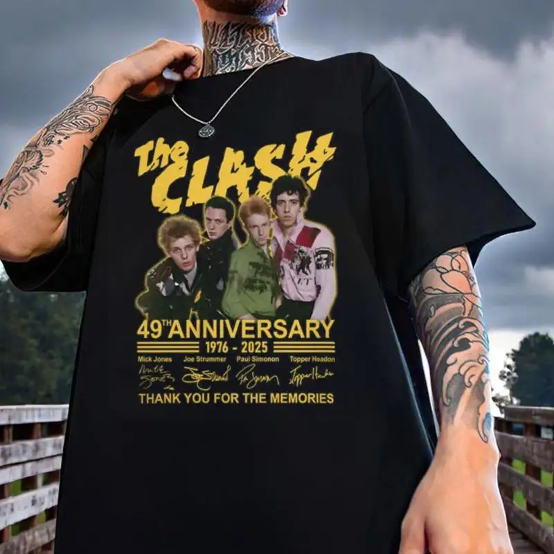The Clash 49th Anniversary 1976-2025 Thanks For Memories T-shirt, size S-5XL