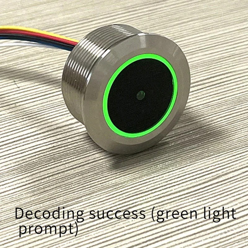 Gm861 Metalen Led Controle Ring Indicator Licht Uart Interface 1d/2d Streepjescode Qr Code Barcode Lezer Module