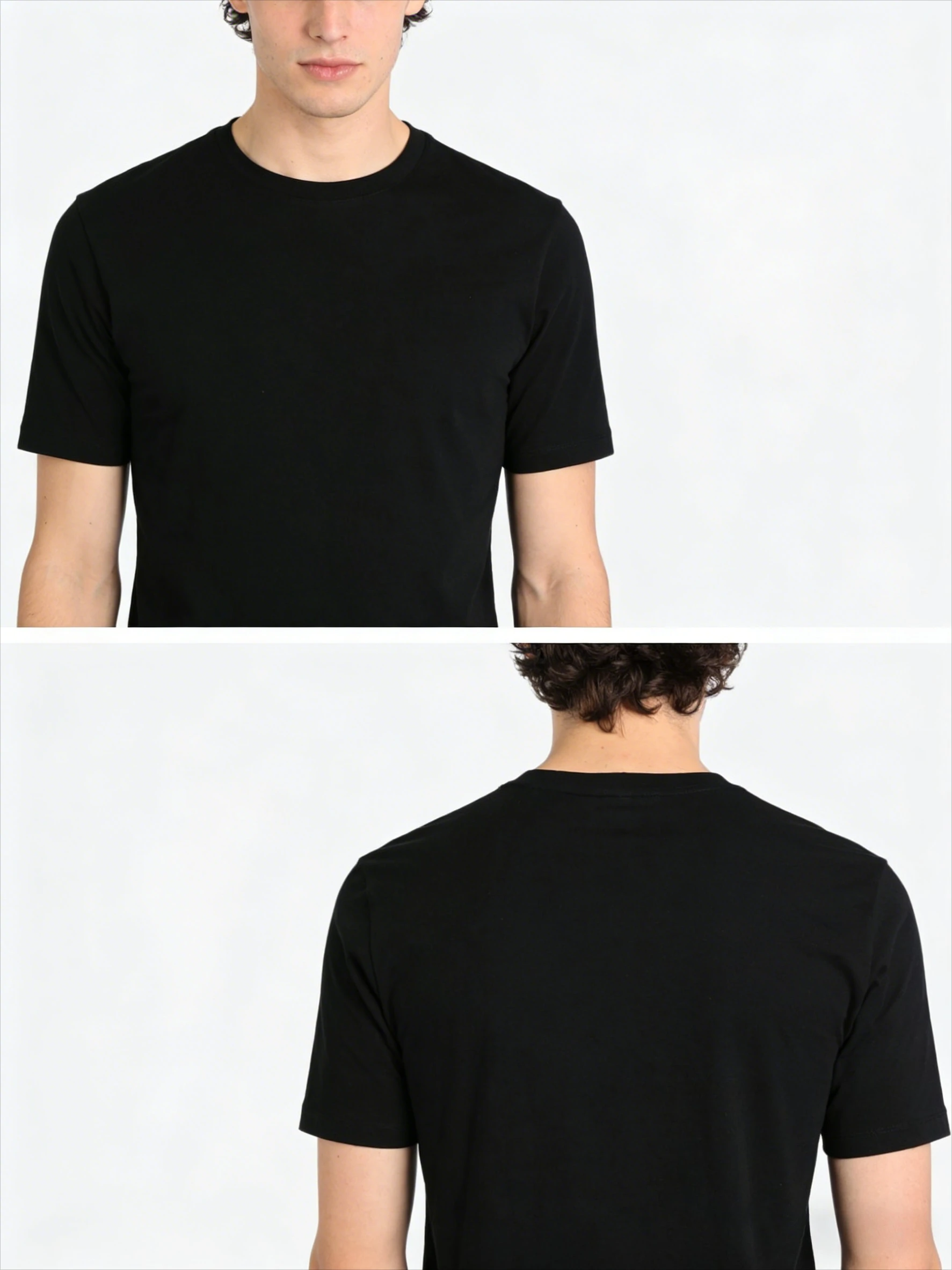 

Летние мужские и женские хлопковые футболки, однотонные, с круглым вырезом, коротким рукавом, черные, для пар, одежда