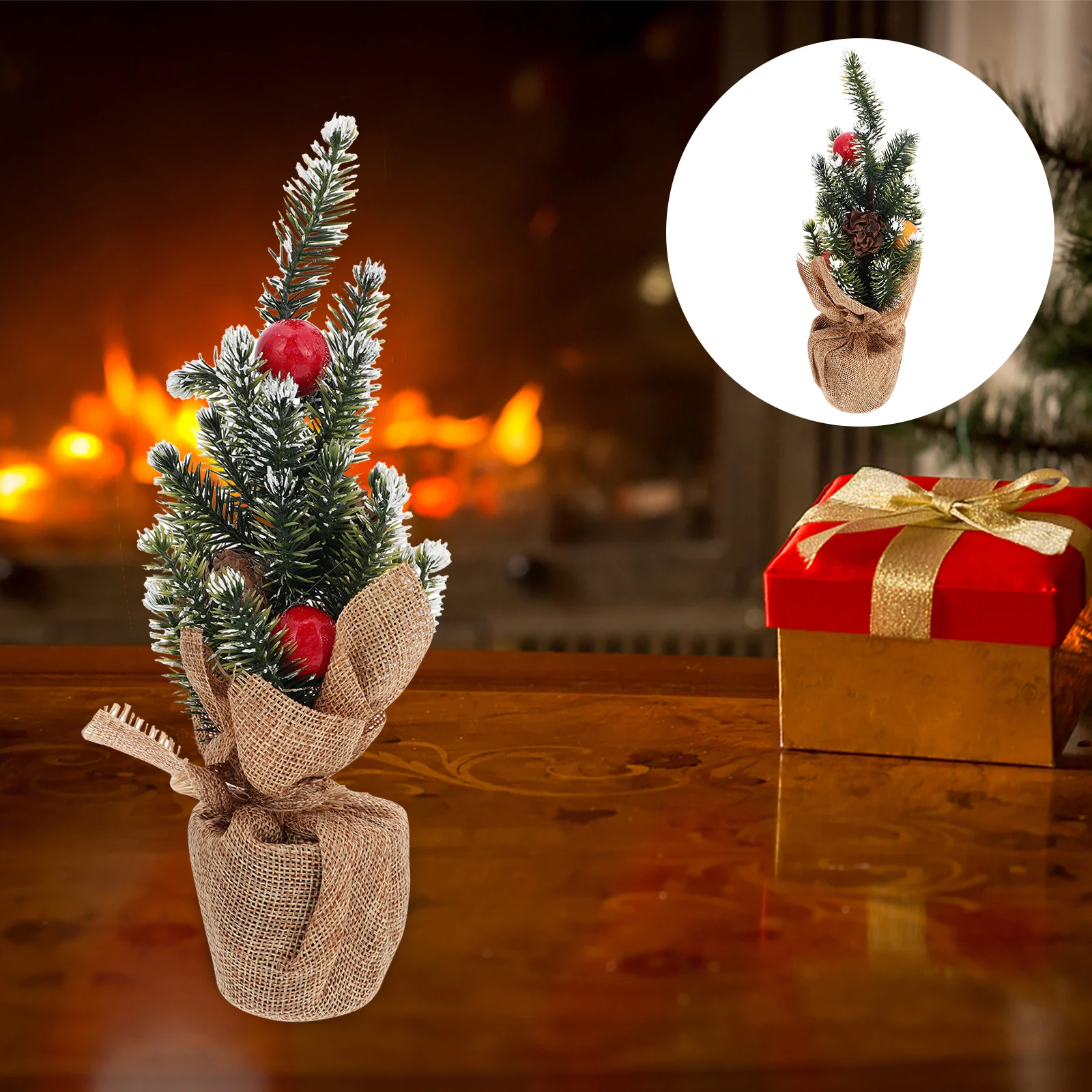 

1Pcs Christmas Tree Bonsai Desktop Decoration Creative Xmas Party Ornament Xmas Gift Small Bonsai Christmas Adornment