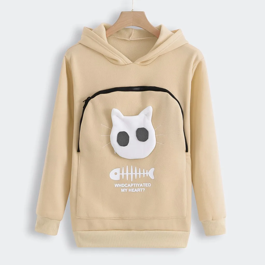 Hot Carry Pet Pocket Sweatshirt Winter Animal Pouch Hood Tops Kat Hond Keep Warm Ademend Hooded Kat Carriers Zakken Kat levert