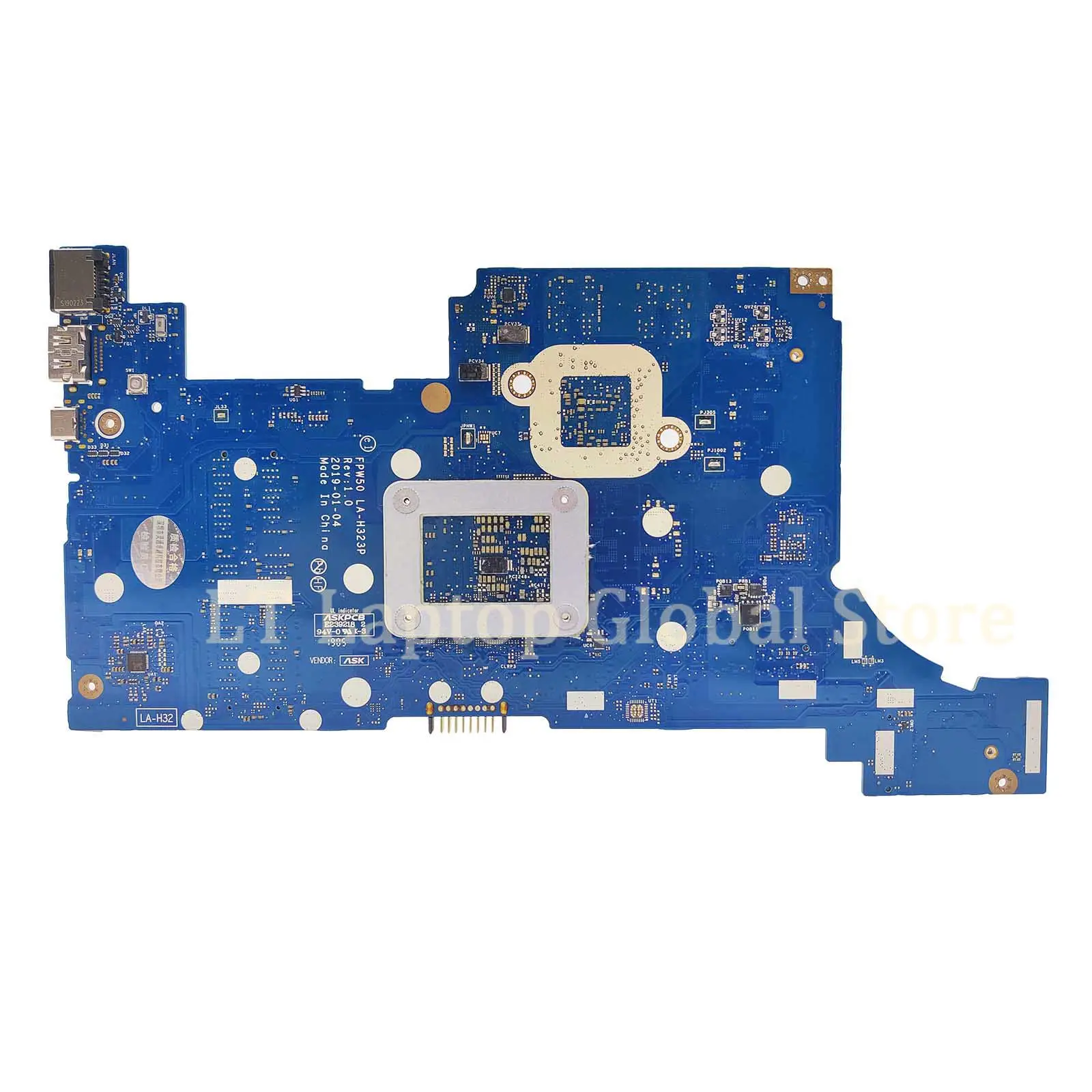 Imagem -02 - Placa-mãe La-h323p para hp Pavilion 15-dw L52005001 M13687601 L68076-601 L51985 Laptop Cpu i3 i5 i7 8th 10th Gen