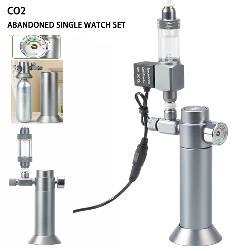 

Aquarium DIY CO2 Regulator Solenoid Valve Bubble Counter CO2 Small Gas Bottle 3-8UNF Fish Tank CO2 Pressure Reducing Valve