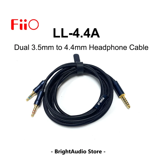 Fiio-バランスヘッドフォンケーブル、LL-4.4A、デュアル3.5〜4.4mm - AliExpress