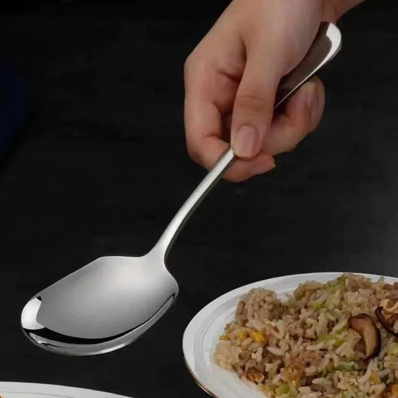 Korean Stainless Steel Thickening Spoon Creative Long Handle Hotel Hot Pot Spoon Soup Ladle Home Kitchen Essential Tools