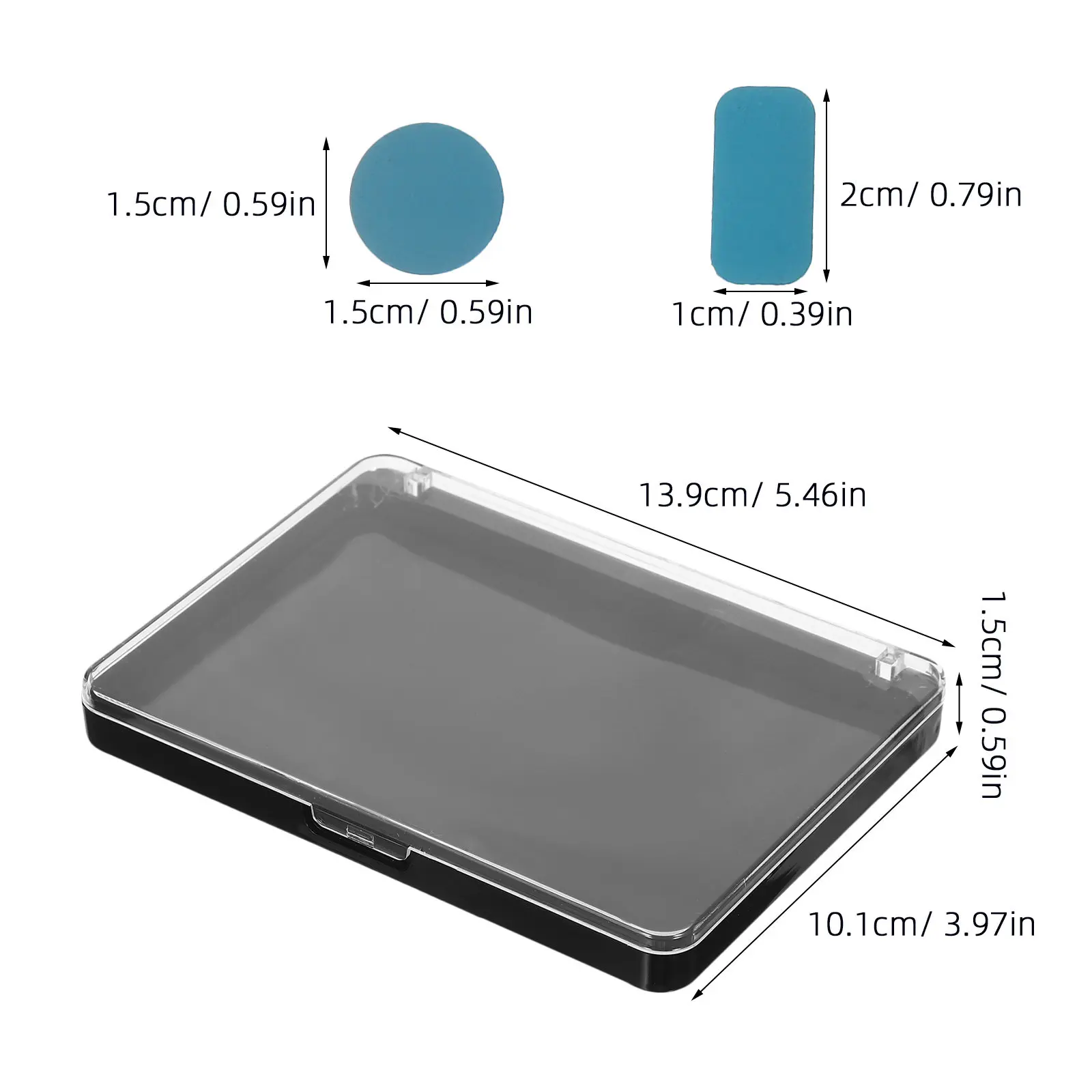 Nail Art Mixing Palette Manicure Color Makeup Halloween Christmas Empty Palette Case Compact Makeup Palette 2PCS