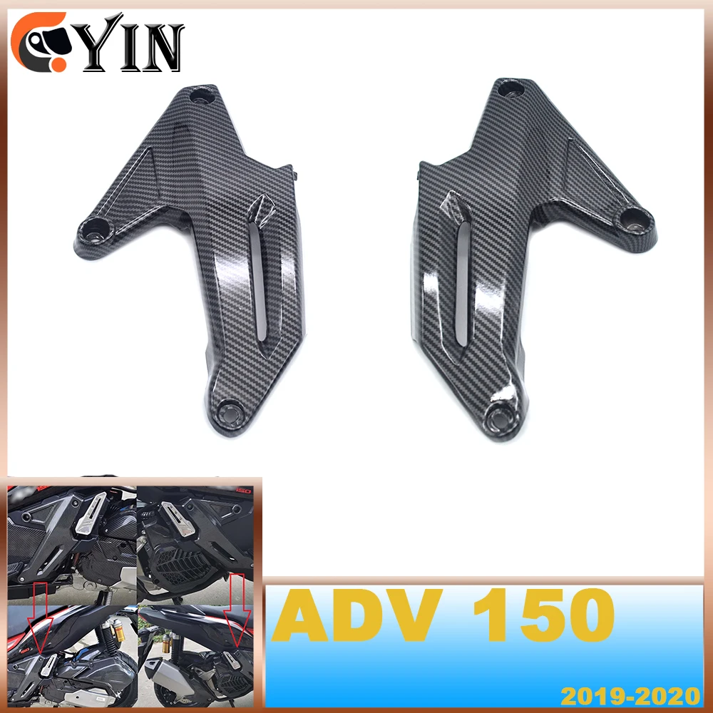 For ADV150 2019 2020 2021 adv 150 ADV-150 19-21 Motorcycle Accessories Cover Footstep Carbon Kevlar Carbon Fiber Texture Guard