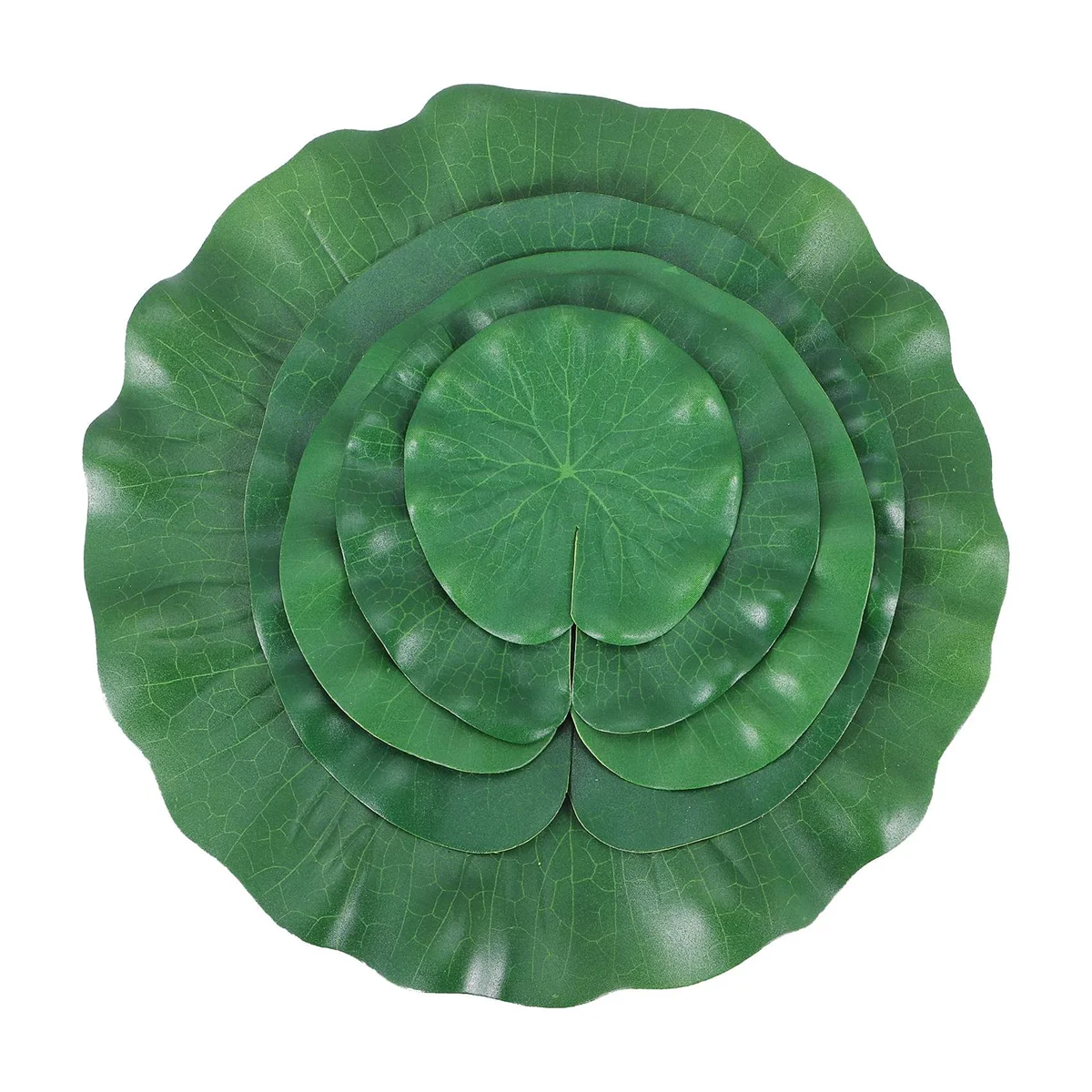 10 Pieces 5 Kinds Artificial Floating Foam Lotus Leaves Lily Pads Artificial Foliage Pond Decor for Pool Aquarium Decor