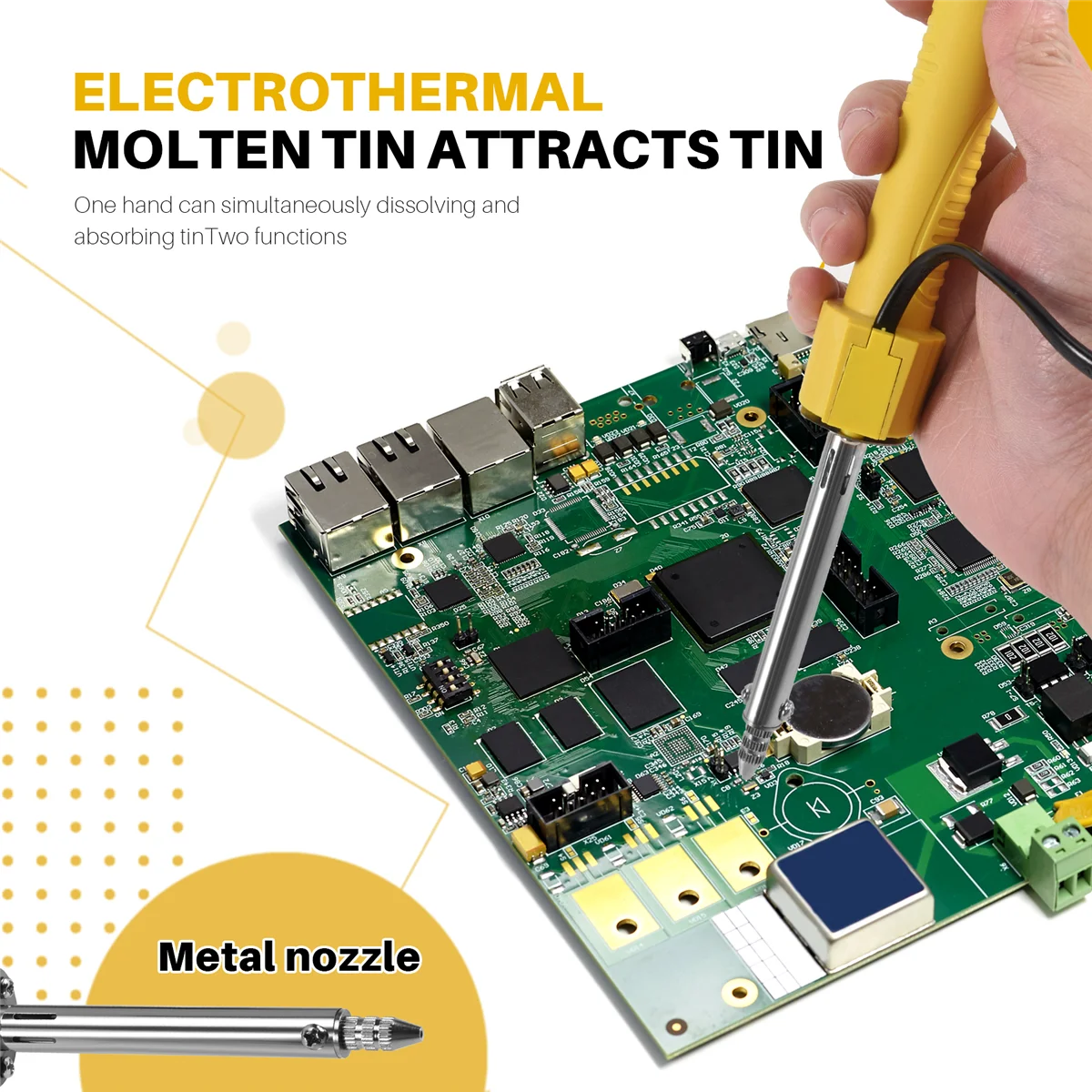 Penyedot Solder vakum elektrik, alat perbaikan pengelasan, pompa Solder/besi Solder/penghilang, alat Solder elektrik colokan Eu