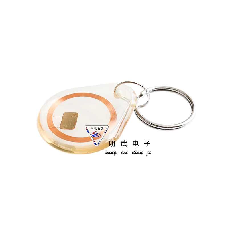 Crystal IC special-shaped Card S50 Chip Transparent Keychain Card NFC Tag Keychain Card