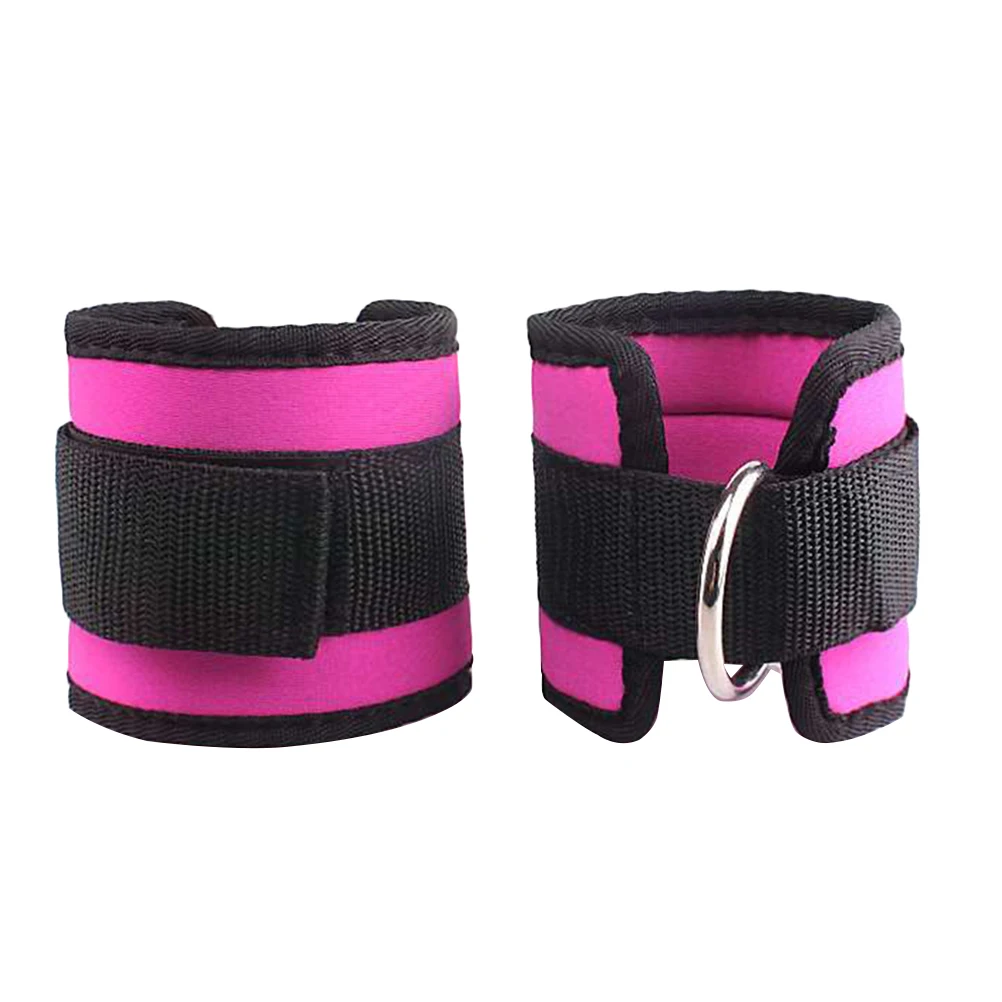 

2pcs Gym Leg Strength Training Ankle Straps Adjustable Resistance Fitness Belt Cotton Padding for Cable Machines Stretching