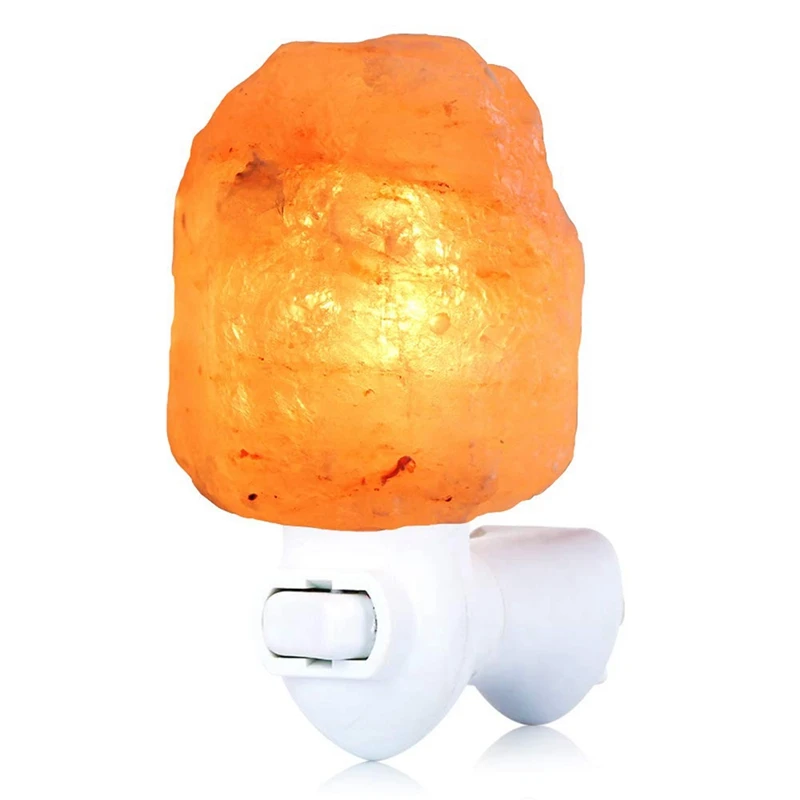 ABAE-Himalayansalt Lâmpada Luz Noturna-Feita à Mão, Plugue Rotativo, Himalayancrystal Salt Lamp Atmosphere Light US Plug