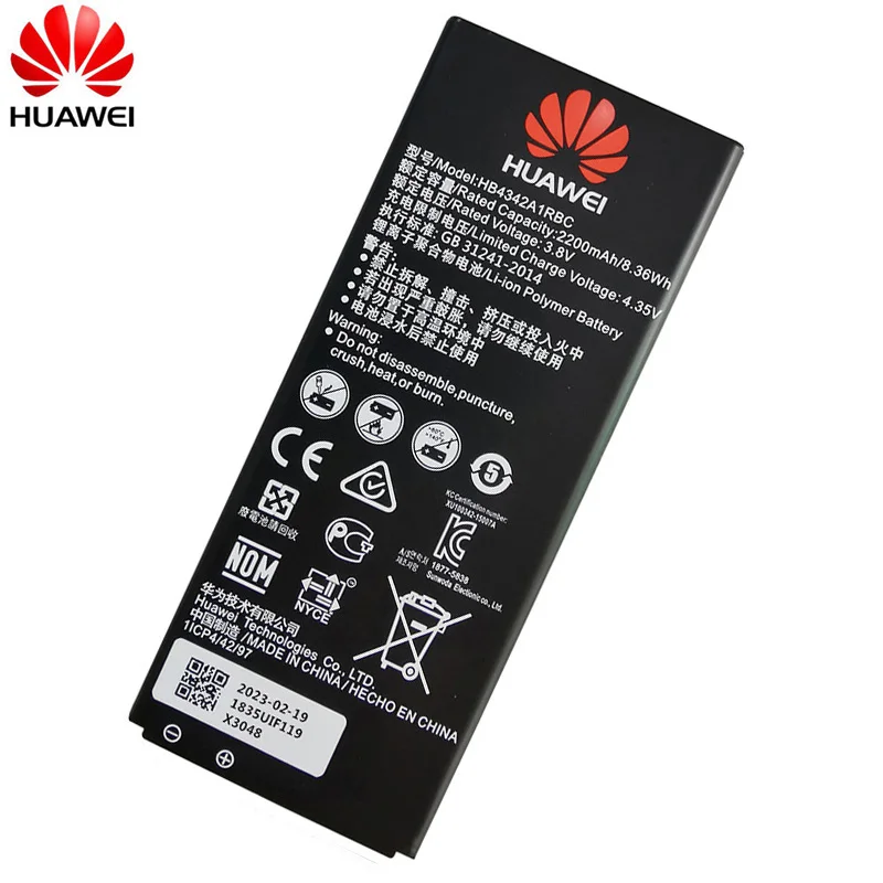 Original HB4342A1RBC Battery For Huawei y5II Y5 II 2 Ascend 5+ Y6 honor 4A SCL-TL00 honor 5A LYO-L21 2200mAh Battery