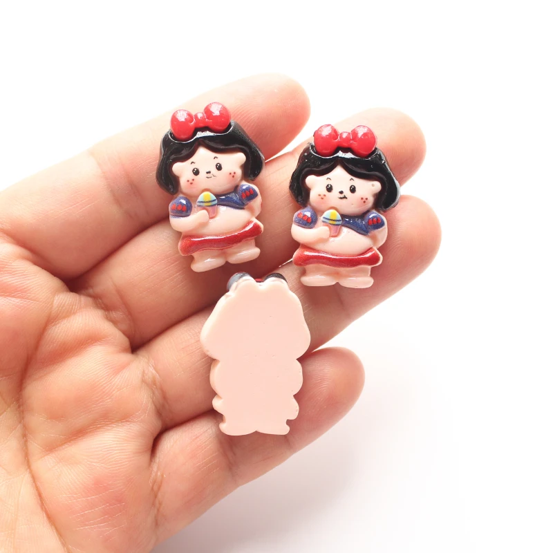 6pcs Cartoon Girl Cute Lifting Dumbbell Weight Loss Girl Flatback Resin Scrapbook DIY Phone Shell Shoes Embellishments Craft