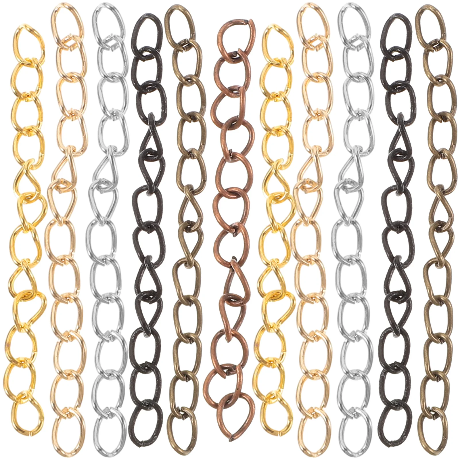 

300Pcs Necklace Extension Chains Iron Bracelet Chain Extenders for DIY Jewelry Making Necklace Anklet Supplies