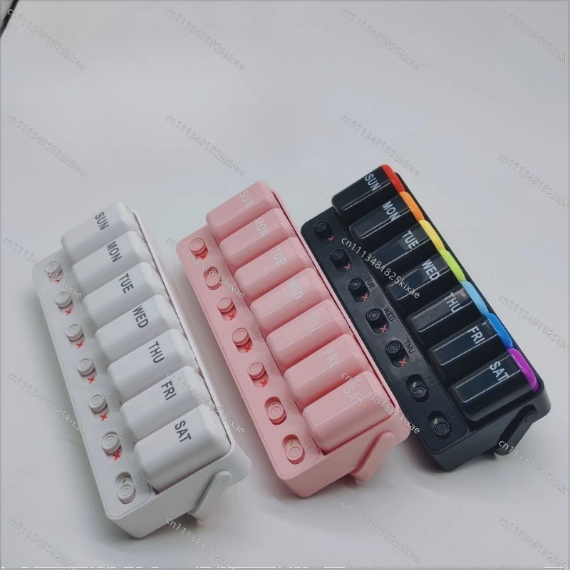 For Weekly Pill Organizer 1 Time A Day Magnetic Pill Box Pill Box