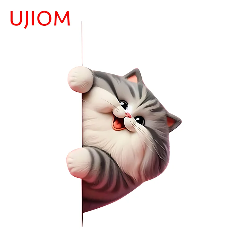 UJIOM Peeker Cat Picture Wall Sticker Amusing Creative Personality Eye Catching Hot Selling Decal Kitchen Cupboard Decor