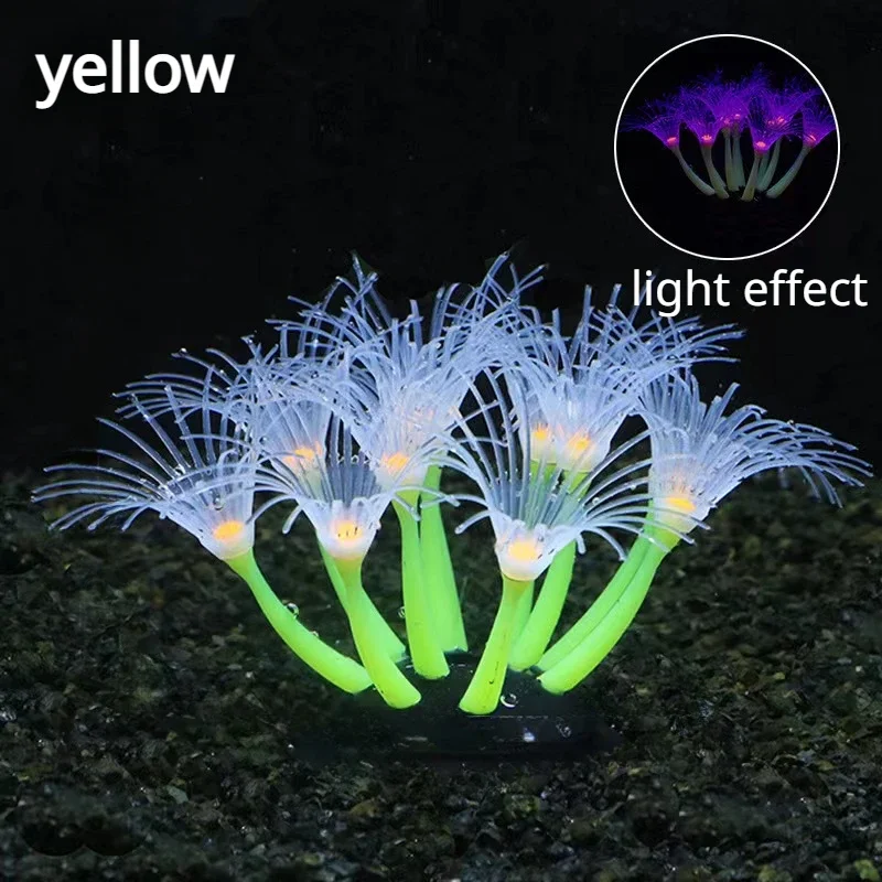 Nieuwe Simulatie Siliconen Koraal Aquarium Aquascape Decoratie Benodigdheden Waterplant Koraal Fluorescentie Ornamenten