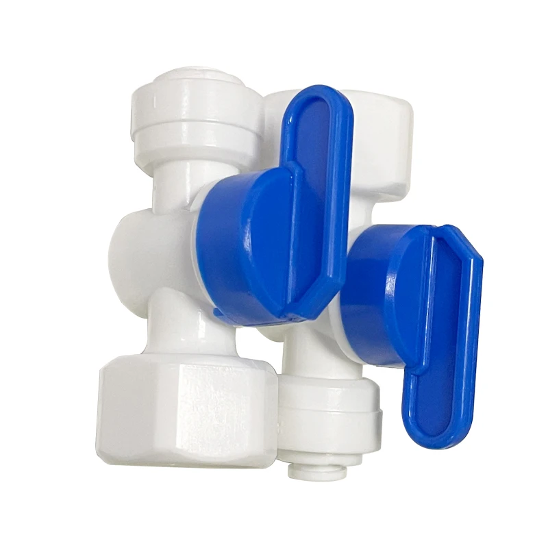 

10pcs RO Water Straight Plastic Ball Valve 1/4" 3/8" OD Hose Quick Connect 1/2" Female Reveser Osmosis Aquarium Fitting