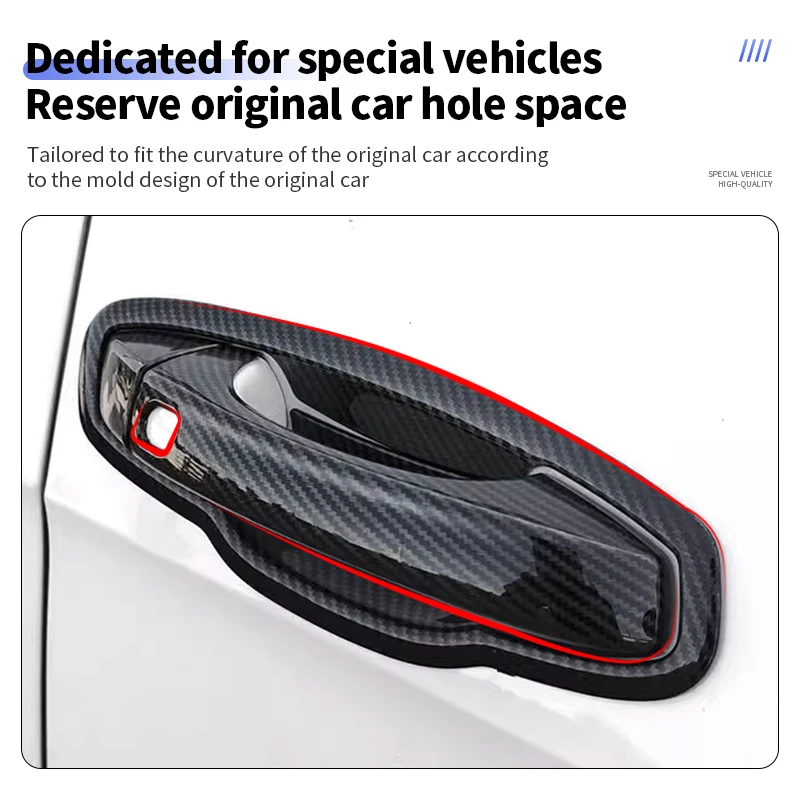 

For Skoda Kamiq 2018-2024 Car Door Catch Handle Bowl Covers Exterior Scratch Anti-rust Protective Decor Trim Auto Accessories