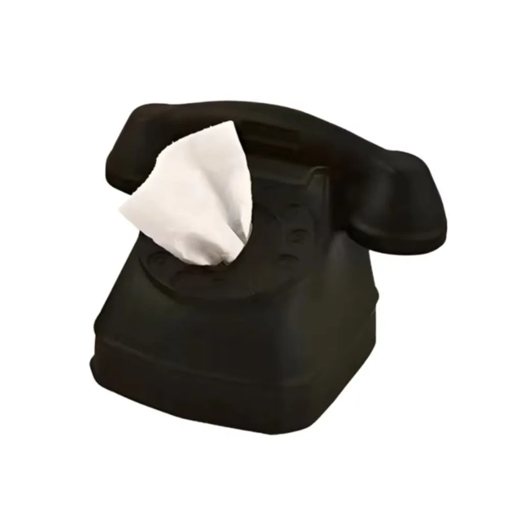 

Creative Telephone Tissue Box Cartoon European-Style Pull-out Tissue Container Gift Table Ornaments Napkin Storage Case