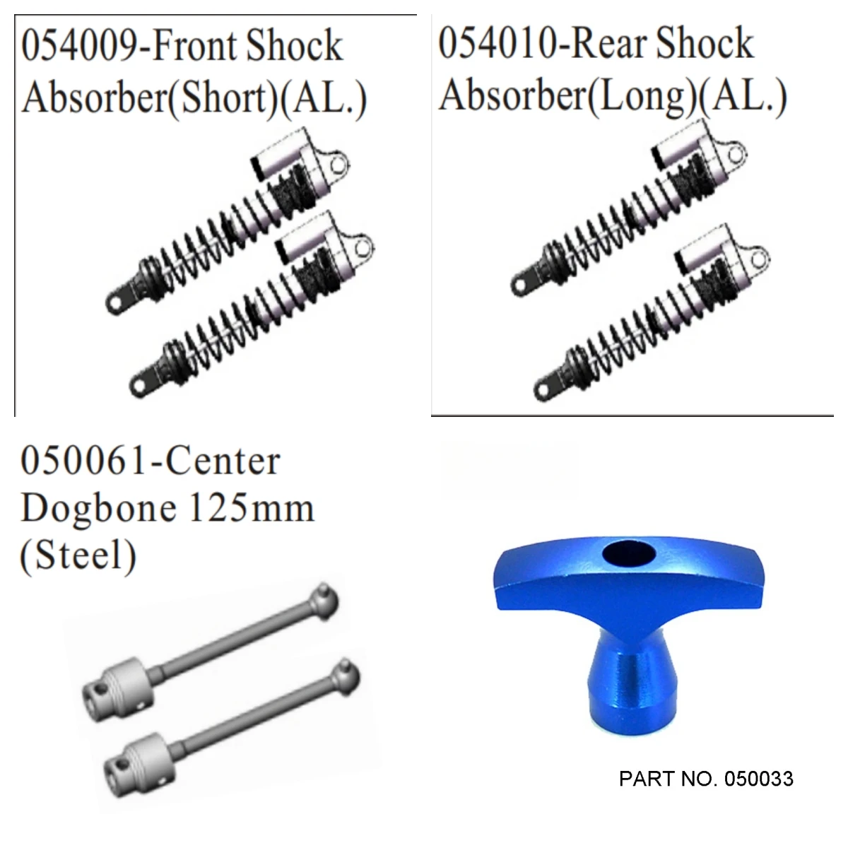

HSP RC CAR UPGRADABLE SPARE PARTS 050033 054009 054010 050061 FOR 1/5 GAS TRUCK 94054 94050