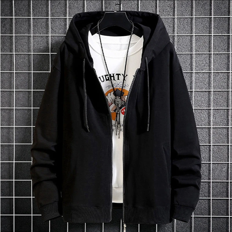

Fall Plus Size Casual Hooded Sweater Cotton 10XL160kg 9XL 8XL 7XL 6XLFashion Men's Zipper Pocket Cardigan Sports Hooded Sweater