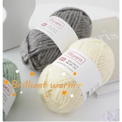 80g 부드러운 양모 폴리 에스터 혼합 원사, 8MM 두꺼운 소모사 손 뜨개질 양모 스레드, 스웨터 스카프 모자 고품질 만들기위한 Skein