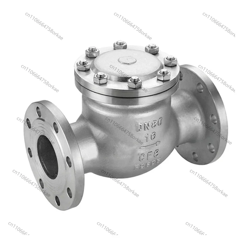 304 Stainless Steel Flange Swing Check Valve H44W-16P Horizontal Valve DN15