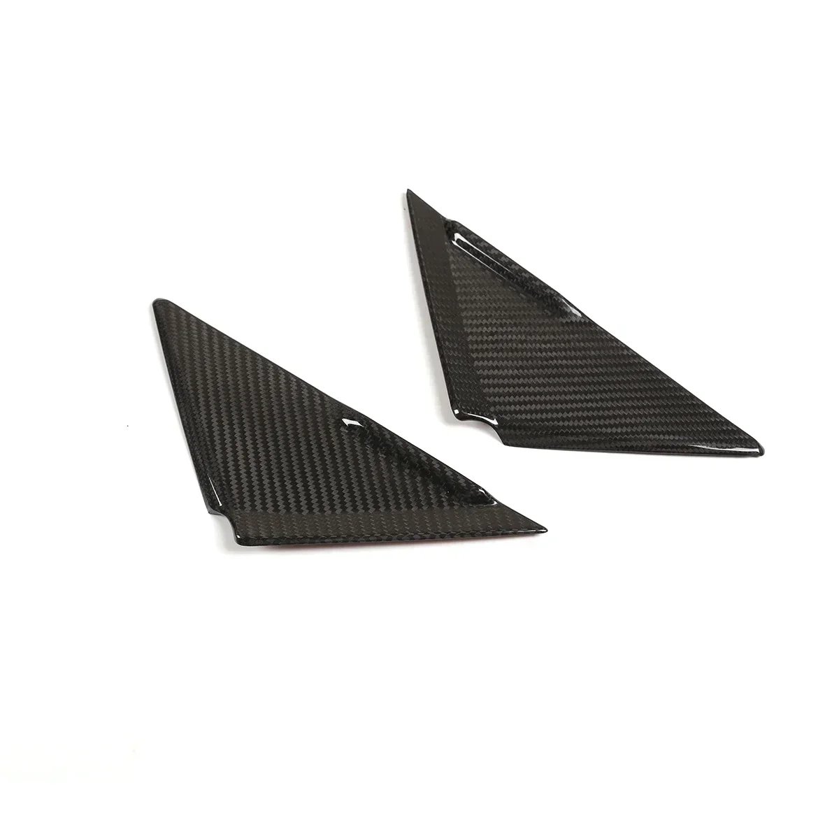 Real Carbon Fiber For Nissan GTR R35 2008-2016 Car Front A-pillar Triangle Decorative Sticker Exterior Decorative Accessories 4