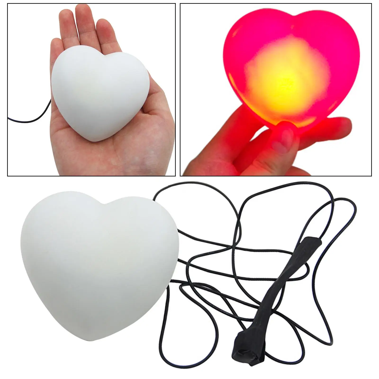 Light on Chest Decorative Comedy Accessories, Night Light LED, Chest Magic, Chest Heart Shaped for Graduation Valentine Party