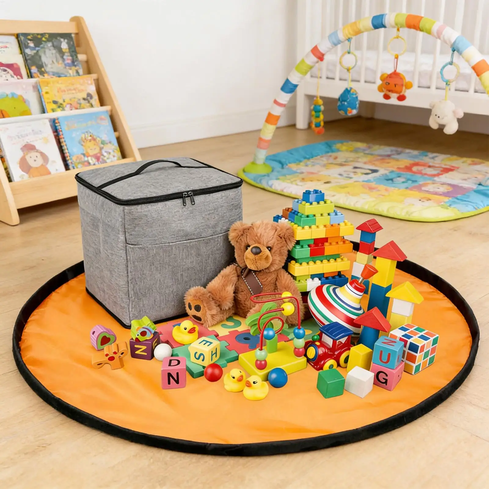 

Toy Organizer Washable Foldable Large Capacity Oxford Cloth Kids Toy Organizer Case For Building Blocks Dolls Boys Girls Outdoor