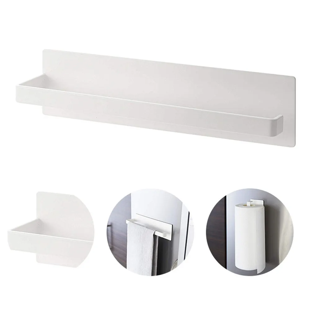 Wall-Mounted Magnetic Refrigerator Paper Fridge Magnet Papar Holder Towel Rack