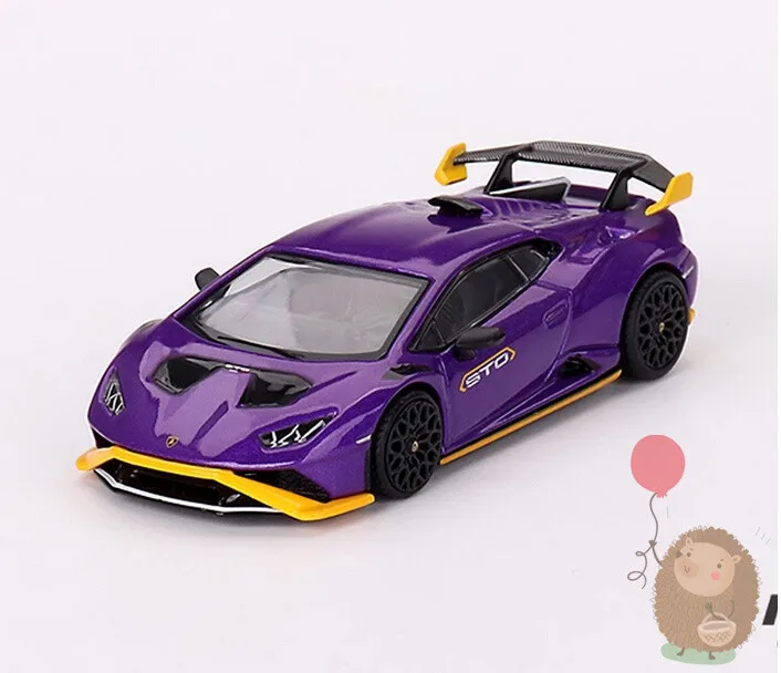 

MINIGT 1:64 Lamborghini Huracán STO Viola Car Model Alloy Diecast Ornaments Toys