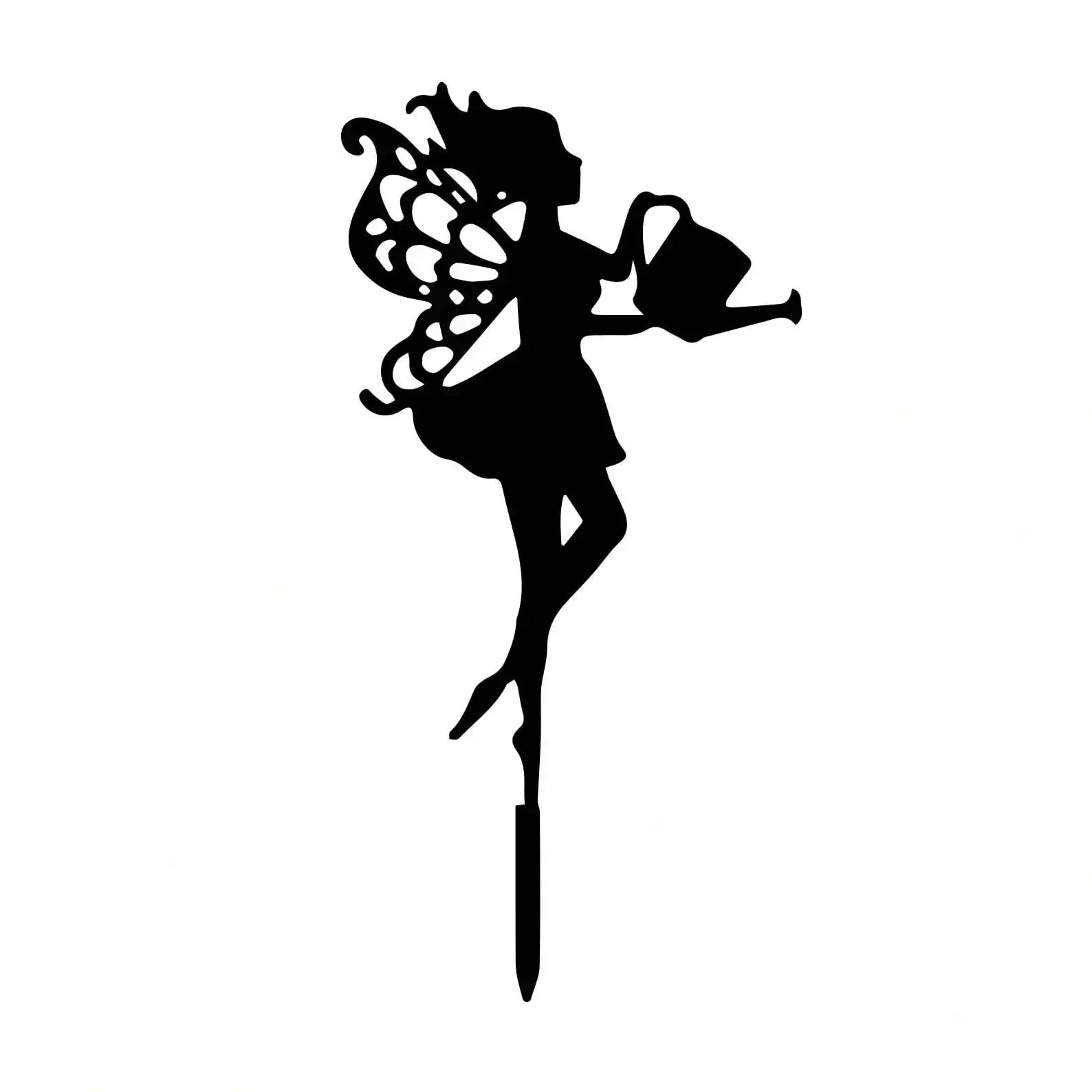 2D Metal Suitable for Outdoor And Indoor Decoration, No Electricity Required. A Fantasy-Style Iron Garden Ornament 1pc